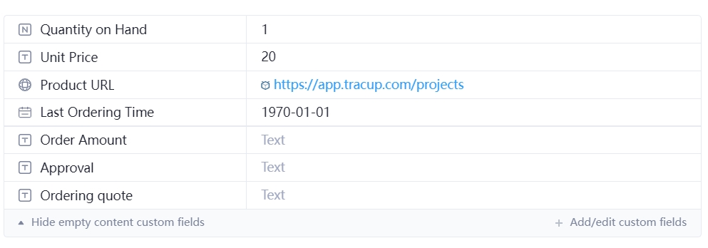 Tracup_custom_field